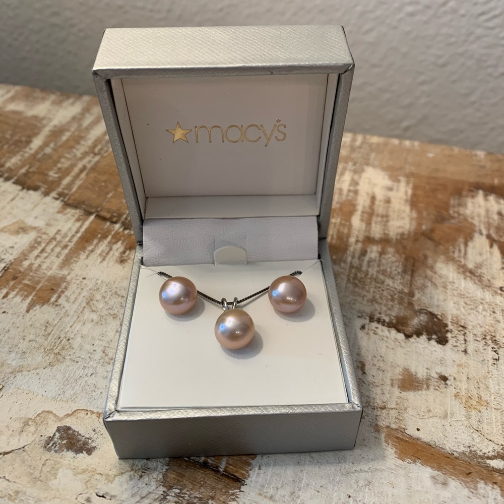 Pink Cultured Freshwater Pearl Set